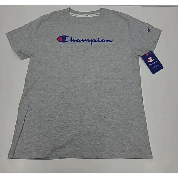 Champion Boys T Shirt Size Medium New with Tags Grey - Picture 1 of 4